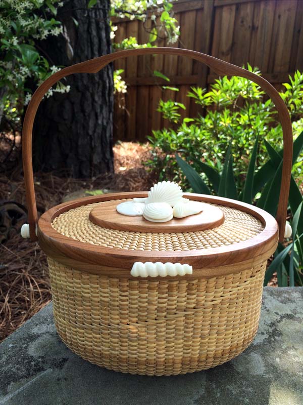 Vintage Nantucket Fabric Lined Basket Purse | eBay